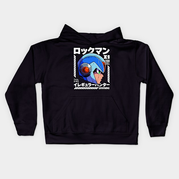 Megaman X Black Kids Hoodie by marceloosapo